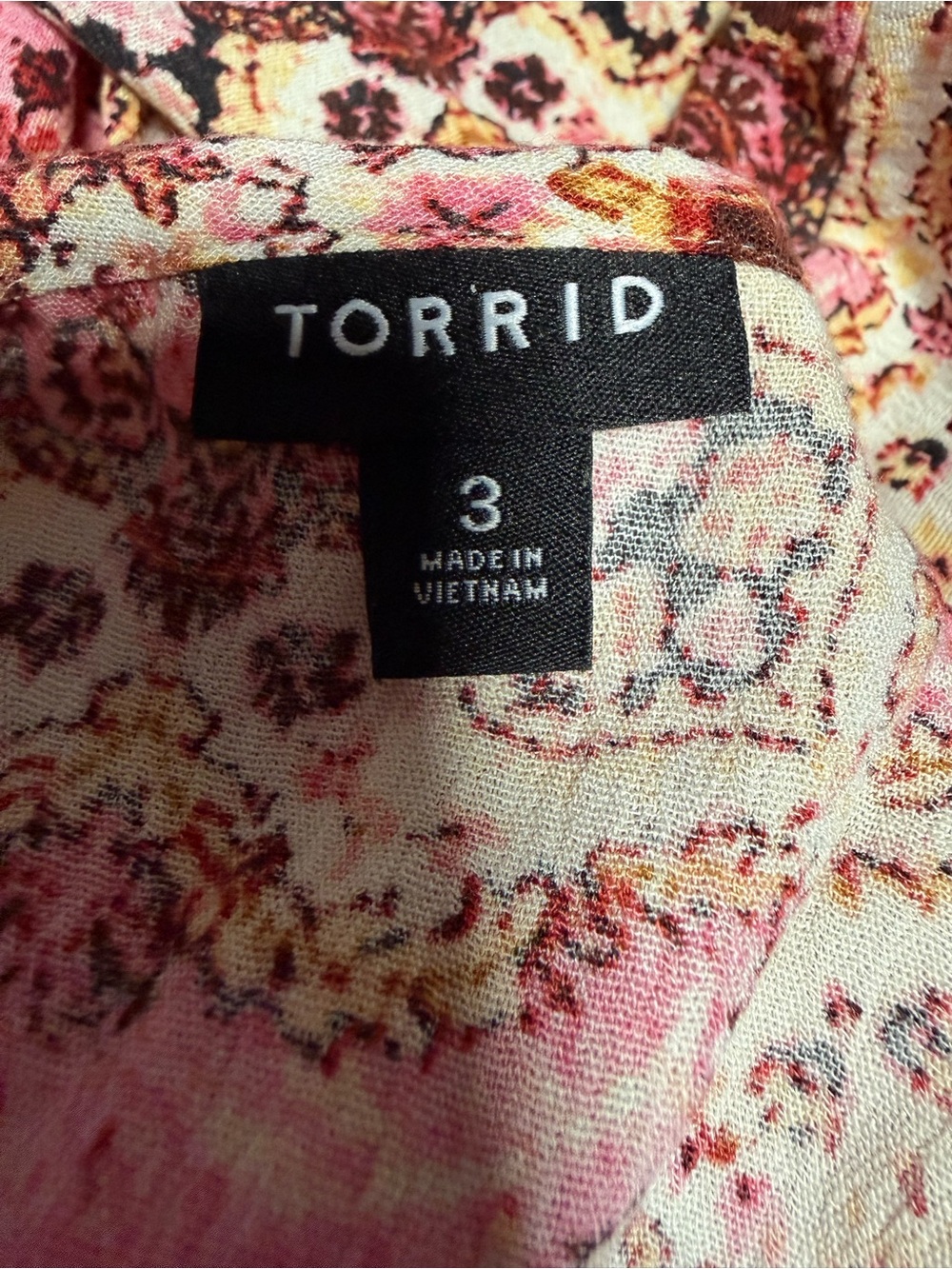 Torrid Pink Floral Boho Medallion Print Babydoll Dress Size 3X - Picture 5 of 6